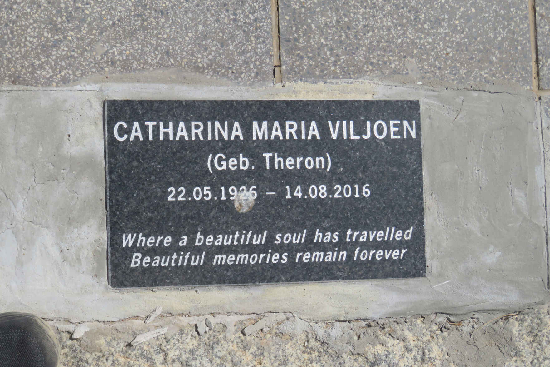 VILJOEN Catharina Maria nee THERON 1926-2016