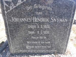 SNYMAN Johannes Hendrik 1865-1935