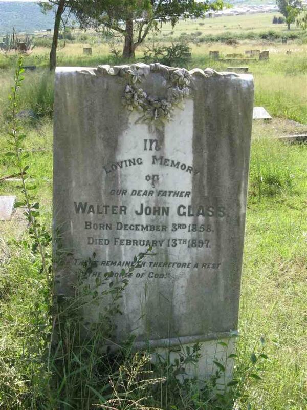 GLASS Walter John 1858-1897
