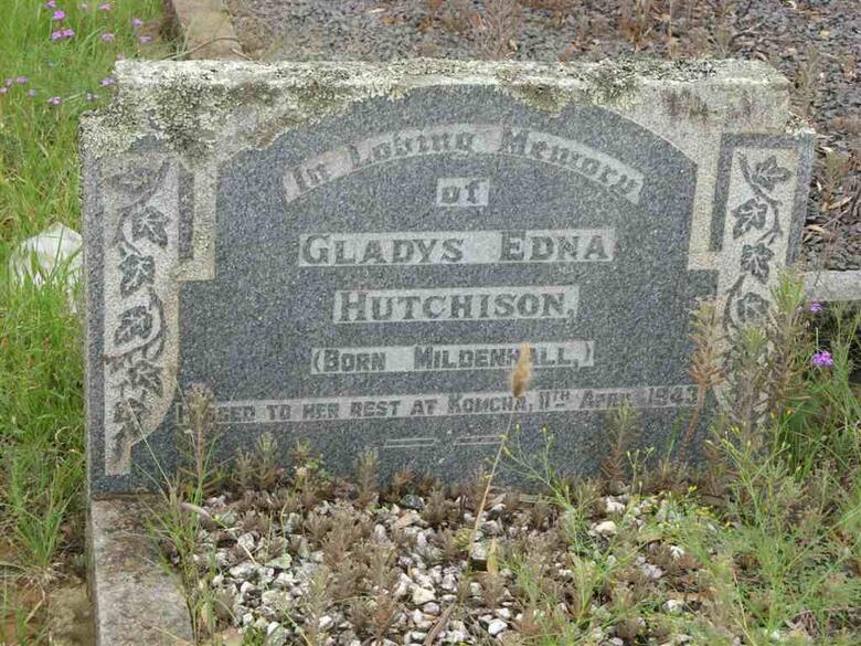 HUTCHISON Gladys Edna nee MILDENHALL -1943