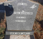 WATT Martha Magdalena, van der 1916-1932 :: VAN DER WATT Petrus Johannes 1945-2009