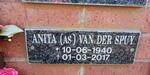 SPUY Anita, van der 1940-2017
