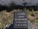 RENSBURG Jacobus, Janse van 1921-1928