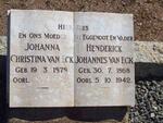 ECK Hendrick Johannes, van 1868-1942 & Johanna Christina 1878-1968
