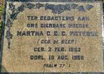PIETERSE Martha C.C.C. nee DE BEER 1882-1958