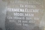 MOOLMAN Hermiena Elizabeth nee ROUX 1891-1952