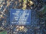 SAVAGE  William Henry Deacon 1914-2005