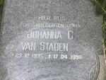 STADEN Johanna C., van 1935-1998