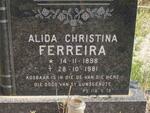 FERREIRA Alida Christina 1898-1981