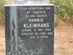 KLEINHANS Hannie 1894-1985