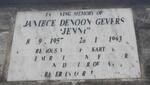 GEVERS Janiece Denoon 1957-1993