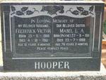 HOOPER Frederick Victor 1900-1961 & Mabel L.A. PAYNE 1911-1988