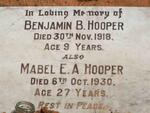 HOOPER Benjamin B. -1918 :: HOOPER Mabel E.A. -1930