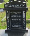 HLATSHWAYO Nonhlanhla Fortunate 1980-2016