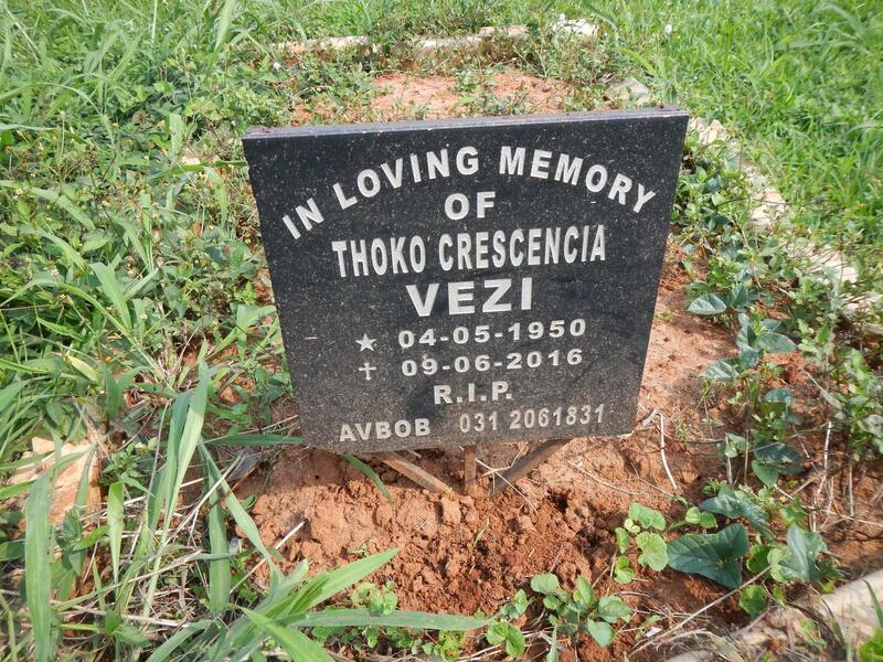 VEZI Thoko Crescencia 1950-2016