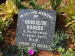 RADEBE Bakhona Welcome 1953-2017