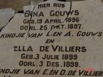 GOUWS Dina 1896-1897 :: DE VILLIERS Illa 1899-1899