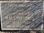KRITZINGER M.M.S. 1875-1934