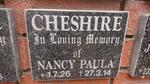 CHESHIRE Nancy Paula 1926-2014