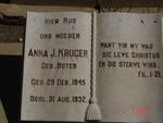 KRUGER Anna J. nee BOTES 1845-1932