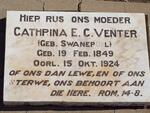 VENTER Cathrina E.C. nee SWANEPOEL 1849-1924