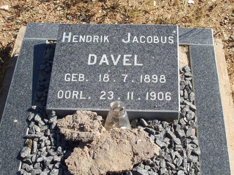 DAVEL Hendrik Jacobus 1898-1906