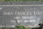 LORY William James -1962 & Dora Frances SMITH -1975