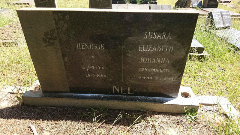 NEL Hendrik 1916-1984 & Susara Elizabeth Johanna JOUBERT 1914-1977