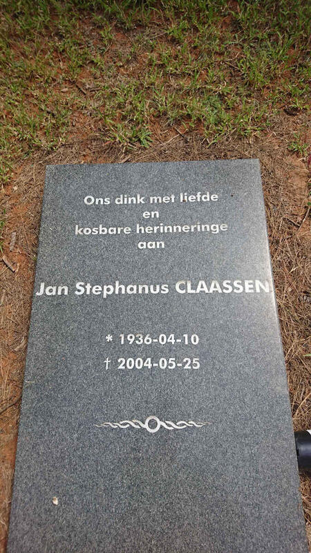 CLAASSEN Jan Stephanus 1936-2004