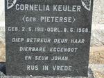 KEULER Cornelia nee PIETERSE 1911-1968