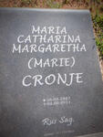 CRONJE Maria Catharina Margaretha 1925-2011