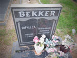 BEKKER Sophia L.F. 1906-2001