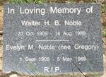 NOBLE Walter H.B. 1909-1989 & Evelyn M. GREGORY 1909-1969