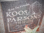 PARSONS Koos 1935-2012