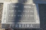 FERREIRA Louis 1912-1979 & Martha J. 1913-1997