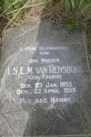 RENSBURG I.S.E.M., van nee FOURIE 1895-1959