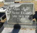 WALT Hester Elizabeth, van der 1926-2005