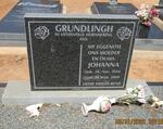 GRUNDLINGH Johanna 1934-2009