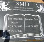 SMIT Jan Jonathan 1945-2010 & Jennifer Ann 1952-