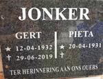 JONKER Gert 1932-2019 & Pieta 1931-