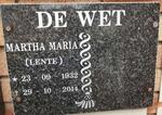 WET Martha Maria, de 1932-2014