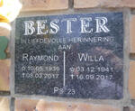BESTER Raymond 1939-2017 & Willa 1941-2017
