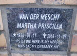 MESCHT Martha Priscilla, van der 1934-2018
