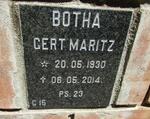 BOTHA Gert Maritz 1930-2014