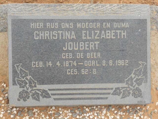 JOUBERT Christina Elizabeth nee DE BEER 1874-1962
