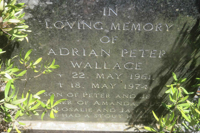 WALLACE Adrian Peter 1961-1974