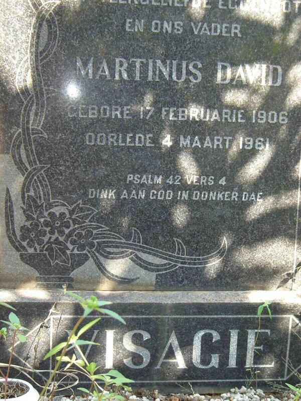 VISAGIE Martinus David 1906-1961
