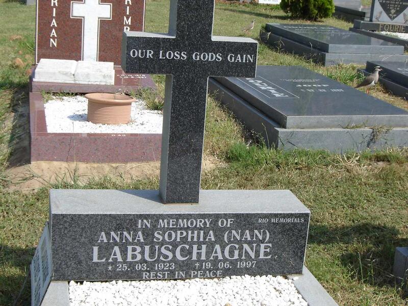 LABUSCHAGNE Anna Sophia 1923-1997