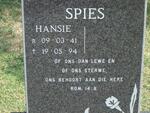 SPIES Hansie 1941-1994