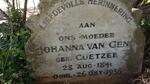 GEND Johanna, van nee COETZEE 1841-1935